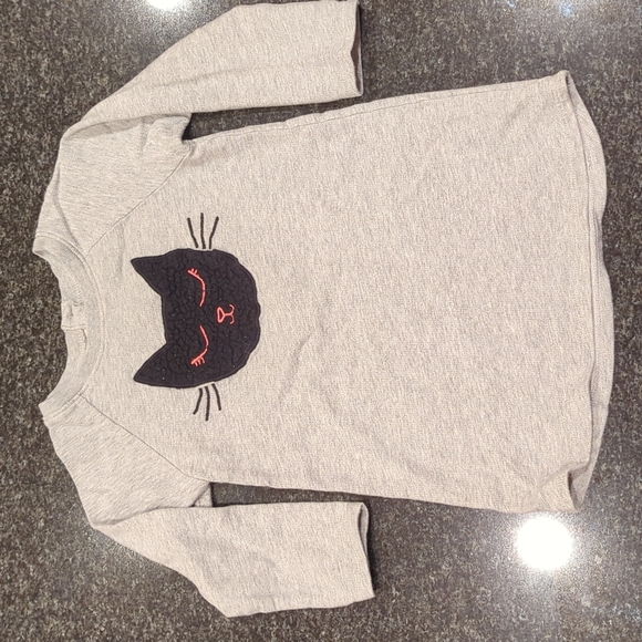 GAP Other - Baby Gap Sweatshirt Dress, Gray with Black Kitty Face, Size 2 years